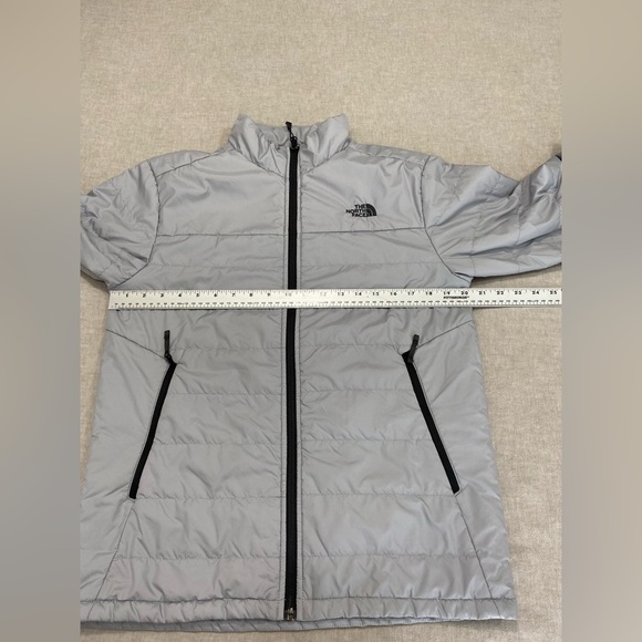 The North Face Men's Lightweight Puffer Jacket Sz S Poly Insulated Full Zip Gray - Picture 10 of 12